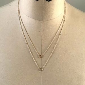 Thomas Sabo double chain sterling fine necklace with pouch& gift box